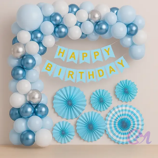 Pastel Blue Birthday Backdrop