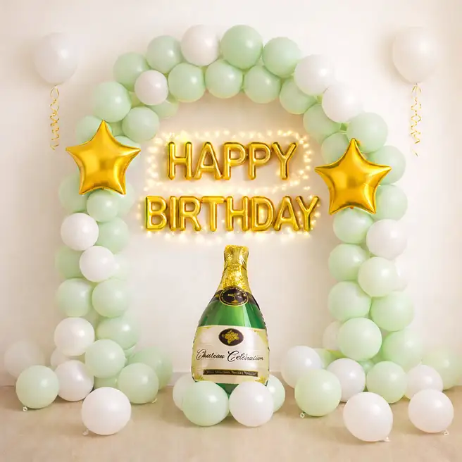 Champagne Theme Birthday Balloon Decor