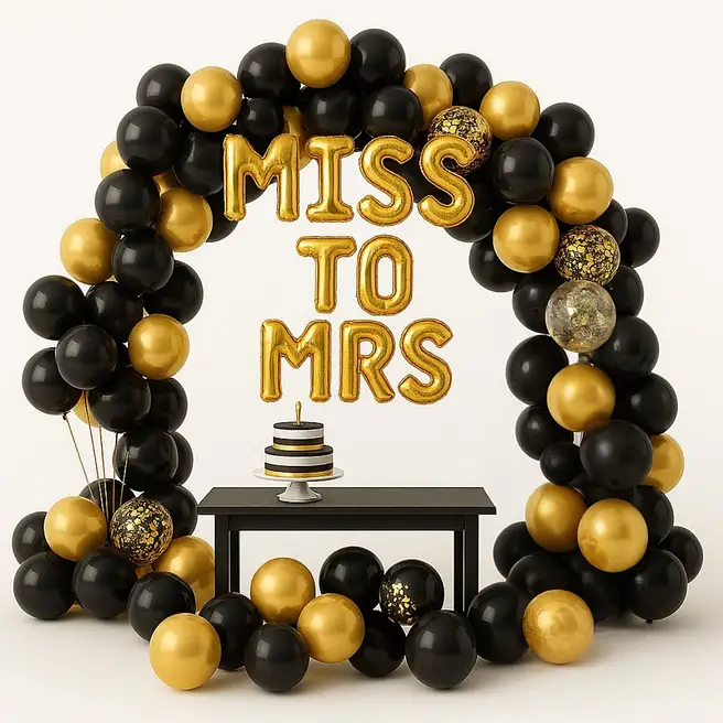 Chic Bride-to-Be Balloon Decor