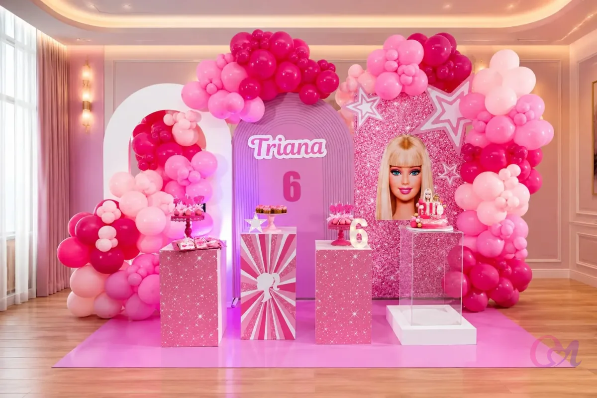 Pink Glam Doll Theme Birthday Decor