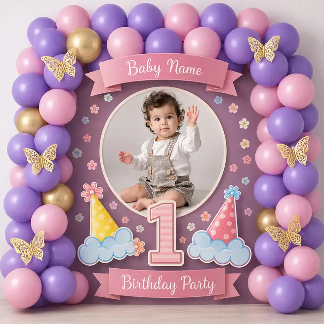 Customised Birthday Backdrop Decor
