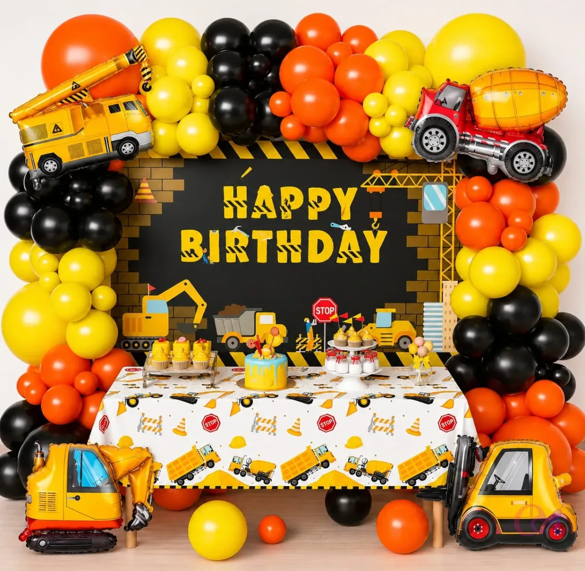 Wall Construction Theme Birthday Decoration