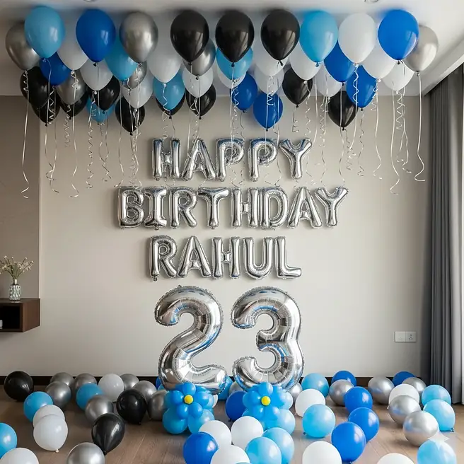 Midnight Glam Birthday Balloon Decor image 2