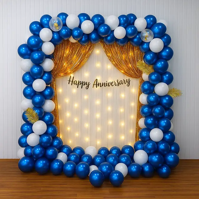 Sapphire Romance Anniversary Balloon Setup image 2