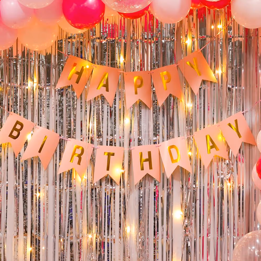 Pink and Silver Birthday Bliss Decor image 3