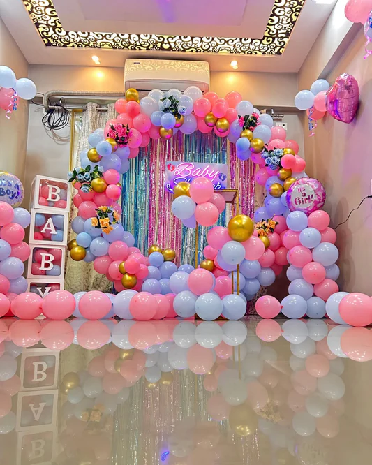 Indoor Balloon Baby Shower Theme