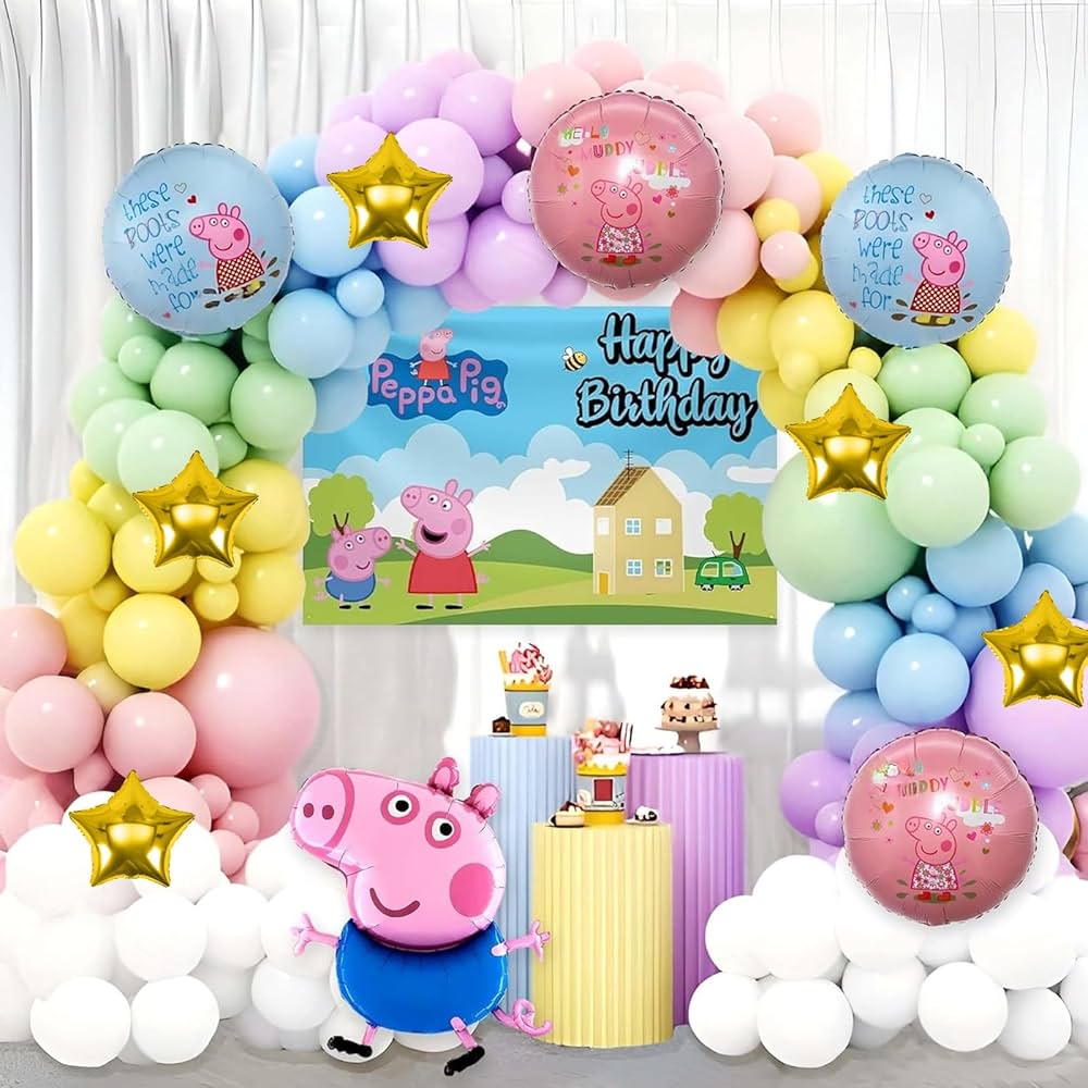 Cute Peppa Pig Birthday Setup